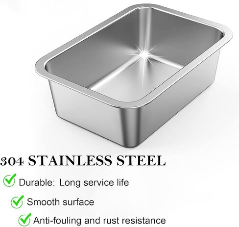 وعاء ماء كبير للكلاب سعة 1.2 جالون، قطعتان من أوعية الكلاب المصنوعة من الفولاذ المقاوم للصدأ للكلاب الكبيرة/الكبيرة جدًا، أوعية طعام ومياه للكلاب للاستخدام الداخلي والخارجي in Kuwait