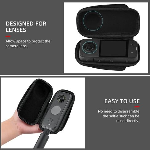 HeiyRC Carrying Case for Insta360 X2, Portable Bag Lens Protective Cover Hard Shell Protector Travel Case for Insta360 ONE X X2 X3 Camera Accessories in Saudi Arabia