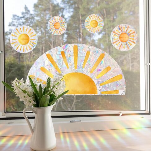 ملصقات نافذة قوس قزح، ملصقات نافذة مضادة للتصادمات لإنقاذ الطيور من اصطدامات النوافذ، ملصقات نافذة لالتقاط الشمس للأطفال، لوازم حفلات أعياد الميلاد، ديكورات منزلية للعطلات، ضوء الشمس in Kuwait