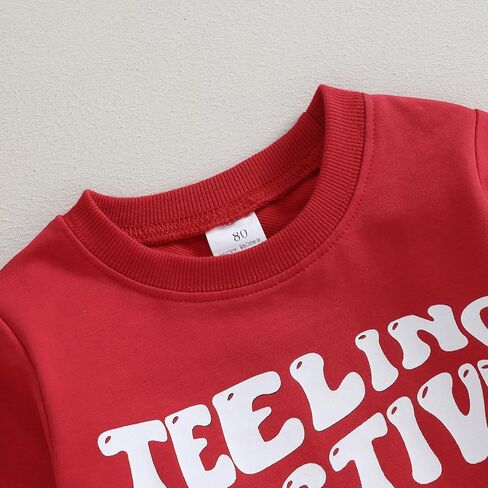 Newbgclo طفلة عيد الميلاد الزي طويل الأكمام رسالة البلوز قمم سانتا جرس قيعان السراويل مجموعة طفل ملابس عيد الميلاد in Kuwait