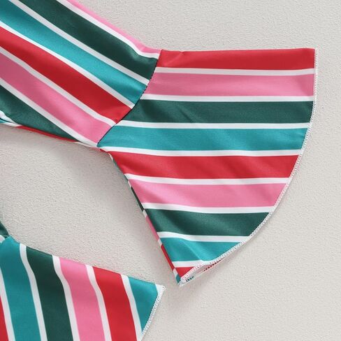 Newbgclo طفلة عيد الميلاد الزي طويل الأكمام رسالة البلوز قمم سانتا جرس قيعان السراويل مجموعة طفل ملابس عيد الميلاد in Kuwait