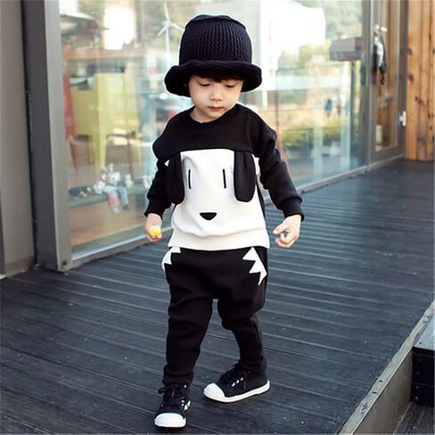 Mud Kingdom Cute Unisex Kids Outfits Pattern Jogging Set in Saudi Arabia