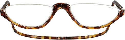 نظارات قراءة مغناطيسية من كليك، قارئات كمبيوتر، هيكل قابل للتعديل، سونوما، (L-XL، سلحفاة، تكبير 2.00) in Kuwait