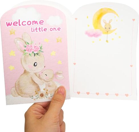 FANCY LAND Baby Shower Cards Assortment New Baby Animal Cards with Envelopes 12PCS Welcome Cards Boys Girls Party Supply in Saudi Arabia