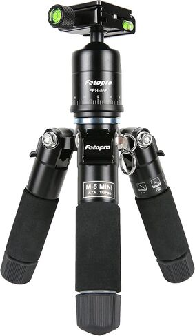 Fotopro Mini Tripod with Ball Head Phone Mount Detachable Selfie Stick Folded only 8.6" Max Load up to 6.6 lbs FY-810 Black in Kuwait