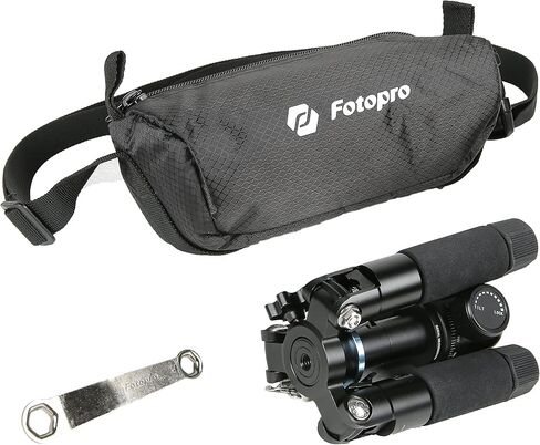 Fotopro Mini Tripod with Ball Head Phone Mount Detachable Selfie Stick Folded only 8.6" Max Load up to 6.6 lbs FY-810 Black in Kuwait
