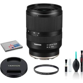 تامرون عدسة 17-28 ملم f/2.8 Di III RXD لسوني باطار كامل بدون مراة وحامل E AFA046S-700 مع فلتر الاشعة فوق البنفسجية + مجموعة تنظيف (موديل عالمي) in Saudi Arabia