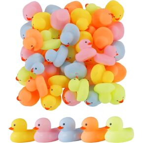50 Pcs Multicolor Mini Rubber Duck Bath Toy ,Squeak and Float Colored Small Ducks in Bulk Baby Sower Ducks ,Jeep Ducking Birthday Gifts Classroom Incentives Summer Beach and Pool Activity in Saudi Arabia