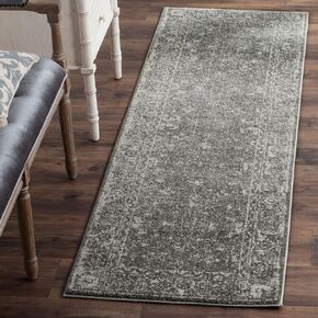 مجموعة SAFAVIEH Evocy مقاس 2'2" × 9' رمادي/عاجي EVK270S رث أنيق غير متساقط، غرفة المعيشة، المدخل، المدخل، غرفة النوم، عداء البساط in Kuwait
