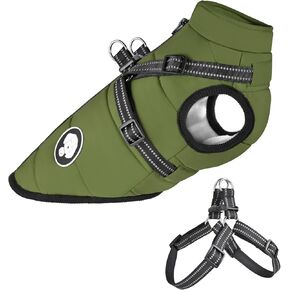 Waterproof Dog Coat with Complete Harness, Warm Dog Jacket for Small Medium Large Dogs, Dog Winter Coat for Chihuahua Teddy Labrador French Bulldog