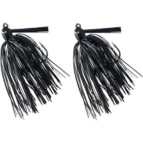 Reaction Tackle Tungsten Swim Jig for Bass Fishing - Weedless Design with 97% Pure Tungsten Jig Head and Silicone Skirt - Fishing Tackle for Pike, Walleye and Muskie and More (2-Pack)
