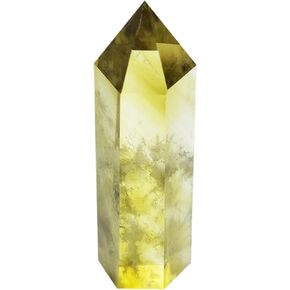 Set of 3 Healing Crystal Wands of Rose Quartz, Clear Quartz & Yellow Quartz,Pointed & Faceted for Healing Reiki Chakra Meditation Therapy Decor