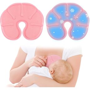 Helthrelife Gel Breast Therapy Packs for Engorgement, 2Pack Resuable Breast Ice Pack with Soft Washable Cover Hot Cold Breastfeeding Pads Relief for Nursing Pain, Mastitis, Swelling, Plugged Ducts in Kuwait