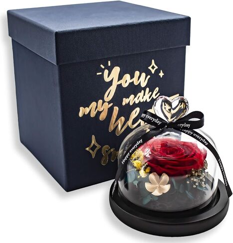 Eternal Rose Preserved Flowers, Handmade Real Forever Flowers, Never Withered Roses Gift for Valentine's Day Mother's Day Christmas Anniversary New Year Birthday Thanksgiving for Mom Wife Friend in Kuwait