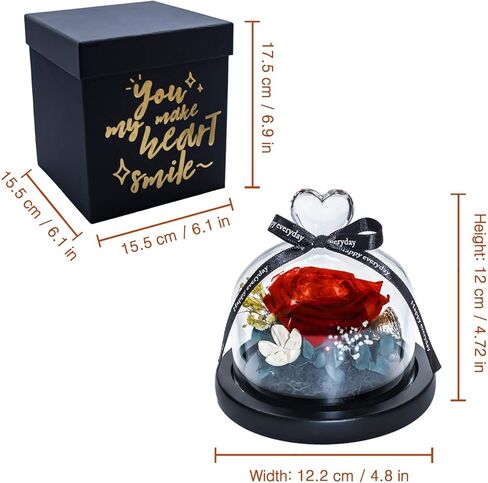 Eternal Rose Preserved Flowers, Handmade Real Forever Flowers, Never Withered Roses Gift for Valentine's Day Mother's Day Christmas Anniversary New Year Birthday Thanksgiving for Mom Wife Friend in Kuwait