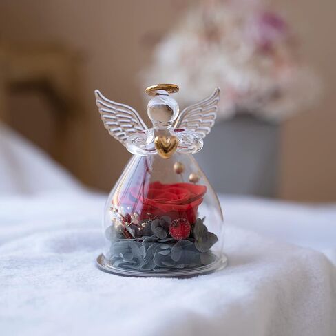 سونيا تماثيل ملاك هدية عيد الحب للجدة والام الحفاظ على الورود إلى الأبد هدية الملاك للنساء والأم والجدة في عيد الميلاد وعيد الشكر - احمر in Kuwait