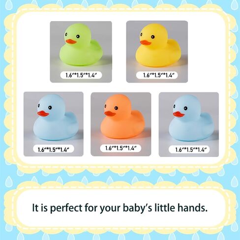 50 Pcs Multicolor Mini Rubber Duck Bath Toy ,Squeak and Float Colored Small Ducks in Bulk Baby Sower Ducks ,Jeep Ducking Birthday Gifts Classroom Incentives Summer Beach and Pool Activity in Saudi Arabia