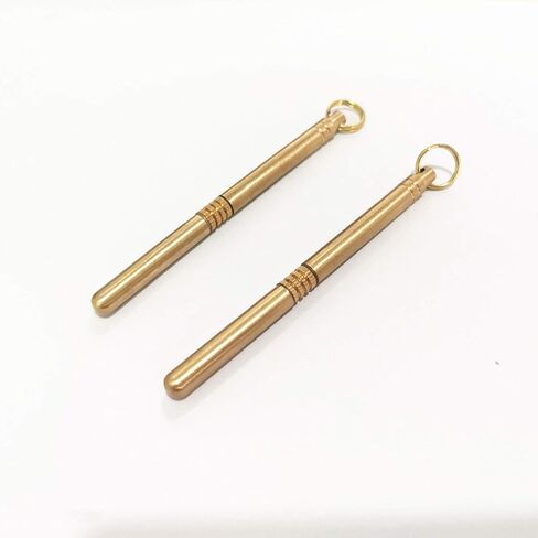 ORYOUGO 5 قطع من أعواد الأسنان المحمولة من التيتانيوم لإزالة شمع الأذن المعدنية 2 في 1 جيب سلسلة مفاتيح نحاسية قابلة لإعادة الاستخدام وشوكة الفاكهة والتخييم EDC أدوات العناية بالفم in Kuwait