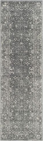 مجموعة SAFAVIEH Evocy مقاس 2'2" × 9' رمادي/عاجي EVK270S رث أنيق غير متساقط، غرفة المعيشة، المدخل، المدخل، غرفة النوم، عداء البساط in Kuwait