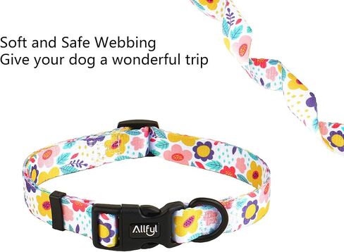طوق الكلب قابل للتعديل الصيف زهرة الكلب الياقات مع مشبك السلامة لينة مريحة طوق الحيوانات الأليفة للكلاب الصغيرة والمتوسطة والكبيرة in Kuwait