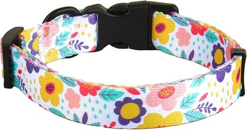 طوق الكلب قابل للتعديل الصيف زهرة الكلب الياقات مع مشبك السلامة لينة مريحة طوق الحيوانات الأليفة للكلاب الصغيرة والمتوسطة والكبيرة in Kuwait