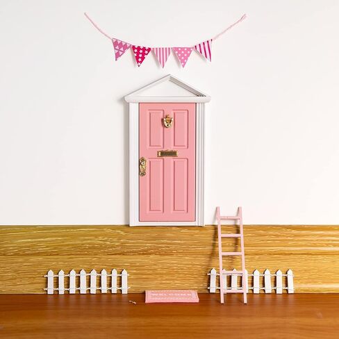 Sweet Wooden Tooth Fairy Door, Collection Experience Gift for Lost Teeth (Pink) in Saudi Arabia
