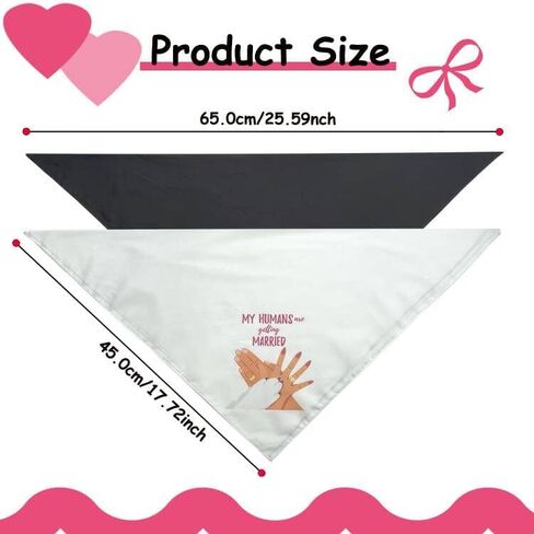 Do-Dottii My Humans يتزوجون قالت نعم باندانا الكلب لصور الزفاف، هدية الخطوبة، هدية دش الزفاف، باندانا الكلب، باندانا زفاف الكلب، إعلان الخطوبة، باندانا الكلب (أسود + أبيض) in Kuwait