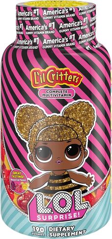 أقراص مضغ متعددة الفيتامينات لول سربرايز من ليل كريترز 190 قطعة (عبوة من قطعة واحدة) in Kuwait