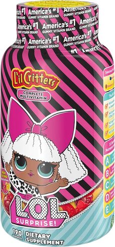 أقراص مضغ متعددة الفيتامينات لول سربرايز من ليل كريترز 190 قطعة (عبوة من قطعة واحدة) in Kuwait