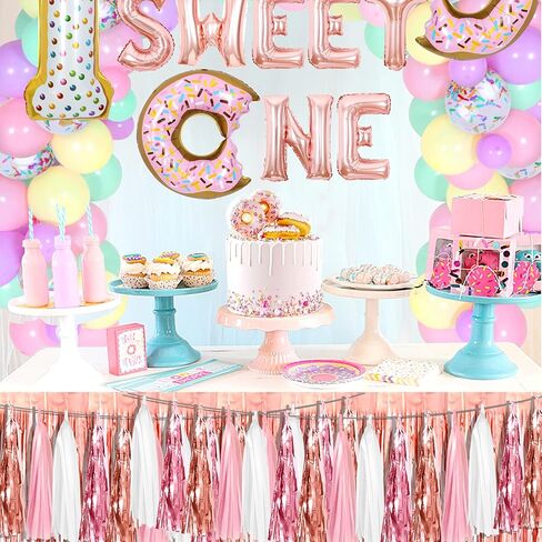 8P Bule Pink Foil Fringe Metallic Tassel Streamers Banner Tassel Garland for Parade Floats, Bachelorette, Wedding, Birthday, Halloween, Christmas, Bridal/Baby Shower Party Decorations in Saudi Arabia