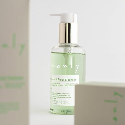 nanly 4 in 1 Facial Cleanser, Deep Cleanser, Balancing Shkin's pH levels, All Skin type, 190ml in Saudi Arabia