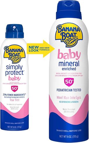 بنانا بوت، غني بالمعادن، لن يدخل إلى العيون، صديق للشعاب المرجانية، رذاذ واقي من الشمس واسع الطيف، عامل حماية من الشمس 50، 6 أوقية. - عبوة مزدوجة، 6 أونصة (عبوة من قطعتين) in Kuwait