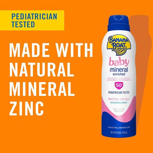 بنانا بوت، غني بالمعادن، لن يدخل إلى العيون، صديق للشعاب المرجانية، رذاذ واقي من الشمس واسع الطيف، عامل حماية من الشمس 50، 6 أوقية. - عبوة مزدوجة، 6 أونصة (عبوة من قطعتين) in Kuwait