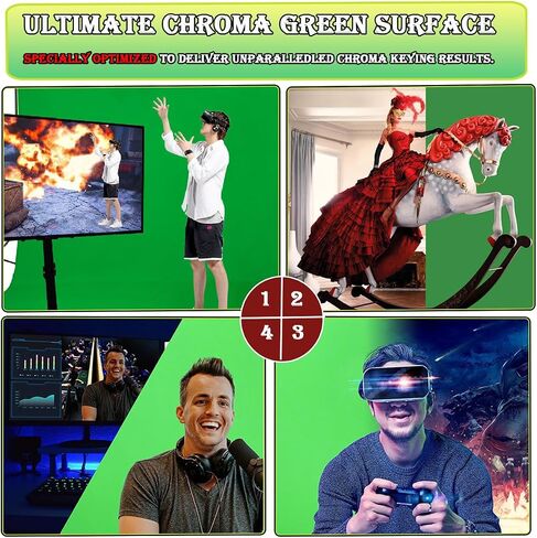 SYUNASYU 10 X 13 FT Large Green Screen Backdrop for Photography, Polyester Fabric GreenScreen Background for Streaming, Chromakey Green Backdrop Background for Photoshoot Video Studio Gaming Zoom in Saudi Arabia