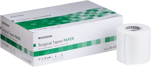 McKesson Surgical Tape, Non-Sterile, Paper, Air and Moisture Permeable, 2 in x 10 yds, 6 Count in Saudi Arabia