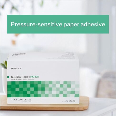 McKesson Surgical Tape, Non-Sterile, Paper, Air and Moisture Permeable, 2 in x 10 yds, 6 Count in Saudi Arabia