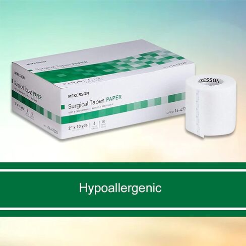 McKesson Surgical Tape, Non-Sterile, Paper, Air and Moisture Permeable, 2 in x 10 yds, 6 Count in Saudi Arabia