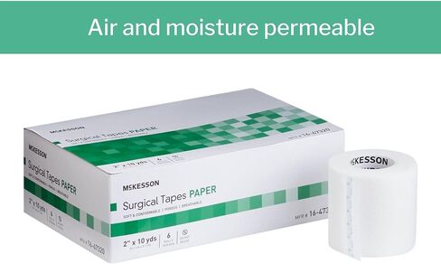 McKesson Surgical Tape, Non-Sterile, Paper, Air and Moisture Permeable, 2 in x 10 yds, 6 Count in Saudi Arabia