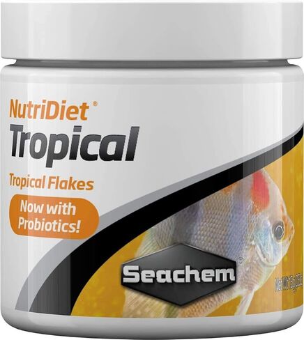 Seachem NutriDiet Tropical Flakes - Probiotic Fish Food Formula with GarlicGuard 15g/.5oz in Saudi Arabia