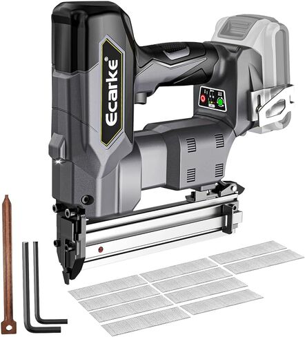 مسامير براد الطاقة اللاسلكية لبطارية ديوالت 20 فولت، مسدس مسامير تأطير احترافي عالي التحمل من Ecarke، أدوات نقاط الأظافر لقطع العمل الخشبية لأصحاب الأعمال اليدوية (رمادي) in Kuwait