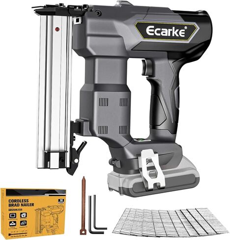 مسامير براد الطاقة اللاسلكية لبطارية ديوالت 20 فولت، مسدس مسامير تأطير احترافي عالي التحمل من Ecarke، أدوات نقاط الأظافر لقطع العمل الخشبية لأصحاب الأعمال اليدوية (رمادي) in Kuwait