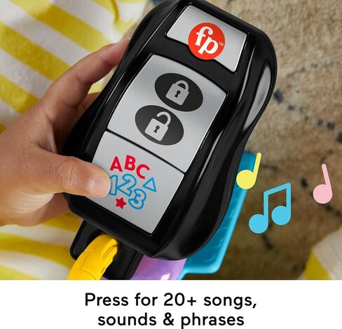 Fisher-Price Laugh & Learn Baby Travel Toy Play & Go Activity Keys with Learning Music, Teether & Mirror for Ages 6+ Months in Saudi Arabia