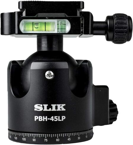 رأس كروي احترافي من Slik PBH-45LP، متوافق مع Arca، سعة تحميل 44 رطل، ارتفاع منخفض، أسود (618-831) in Kuwait