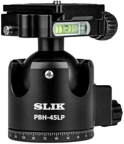 رأس كروي احترافي من Slik PBH-45LP، متوافق مع Arca، سعة تحميل 44 رطل، ارتفاع منخفض، أسود (618-831) in Kuwait