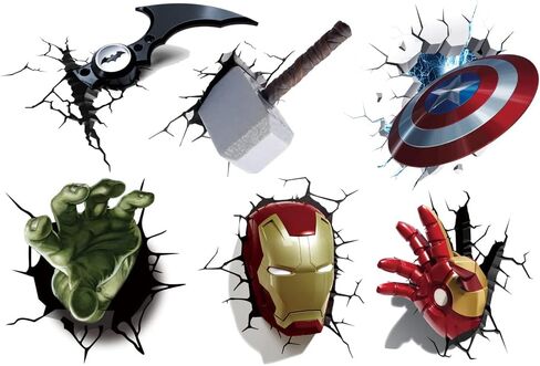 New Superhero Wall Decals Boys Girls Favorite Movie Wall Stickers Peel and Stick Decal for Bedroom Game Room Party Wall Art in Saudi Arabia