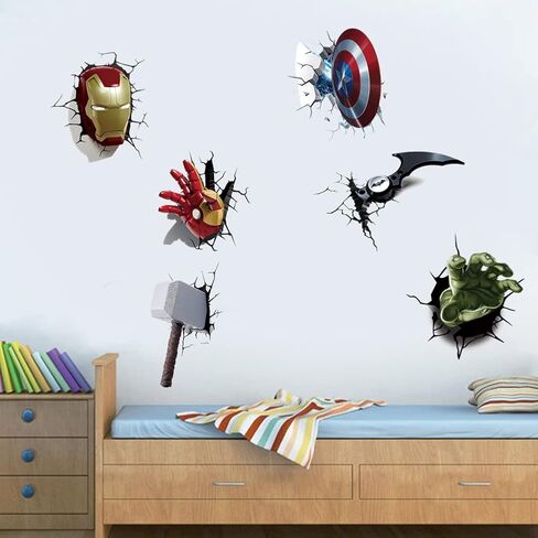 New Superhero Wall Decals Boys Girls Favorite Movie Wall Stickers Peel and Stick Decal for Bedroom Game Room Party Wall Art in Saudi Arabia