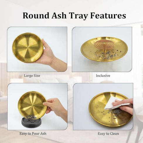 Dexspoeny Palo Santo Holder, Incense Burners Holder for Incense Sticks/Coil/Incense Cones, Gourd/Water Drop-Shaped Bracket Ash Catcher for Meditation Yoga Room Home Decor Idealistic 5 in 1 Holder in Kuwait