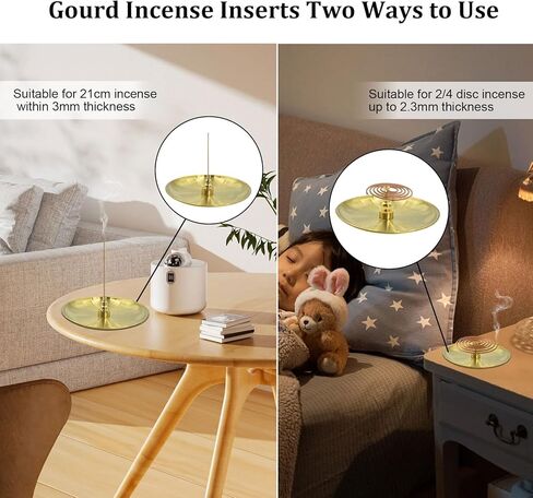 Dexspoeny Palo Santo Holder, Incense Burners Holder for Incense Sticks/Coil/Incense Cones, Gourd/Water Drop-Shaped Bracket Ash Catcher for Meditation Yoga Room Home Decor Idealistic 5 in 1 Holder in Kuwait