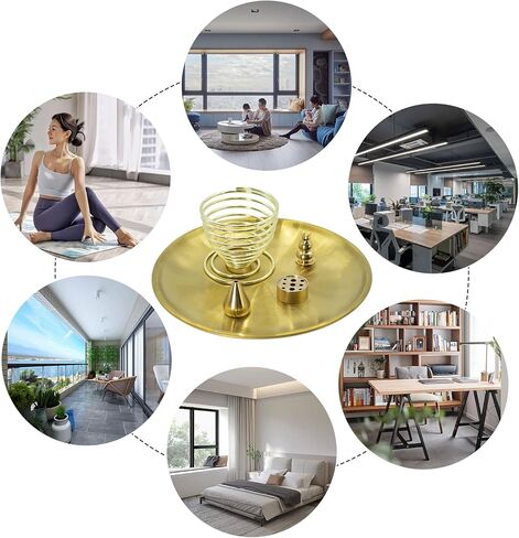 Dexspoeny Palo Santo Holder, Incense Burners Holder for Incense Sticks/Coil/Incense Cones, Gourd/Water Drop-Shaped Bracket Ash Catcher for Meditation Yoga Room Home Decor Idealistic 5 in 1 Holder in Kuwait