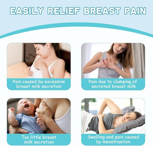 Helthrelife Gel Breast Therapy Packs for Engorgement, 2Pack Resuable Breast Ice Pack with Soft Washable Cover Hot Cold Breastfeeding Pads Relief for Nursing Pain, Mastitis, Swelling, Plugged Ducts in Kuwait